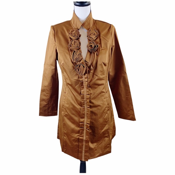 Lucy Paris Bronze Floral Embellished Jacket - Picture 9 of 9
